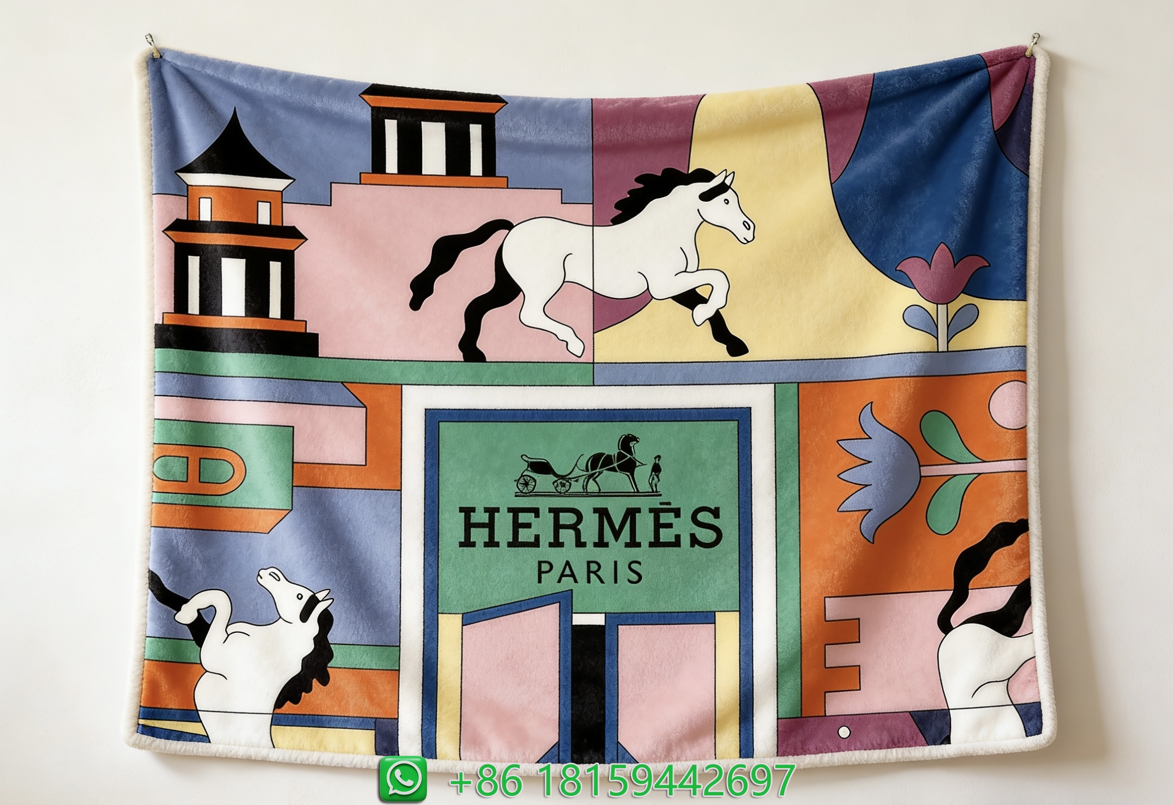 Hermes Throw Blankets